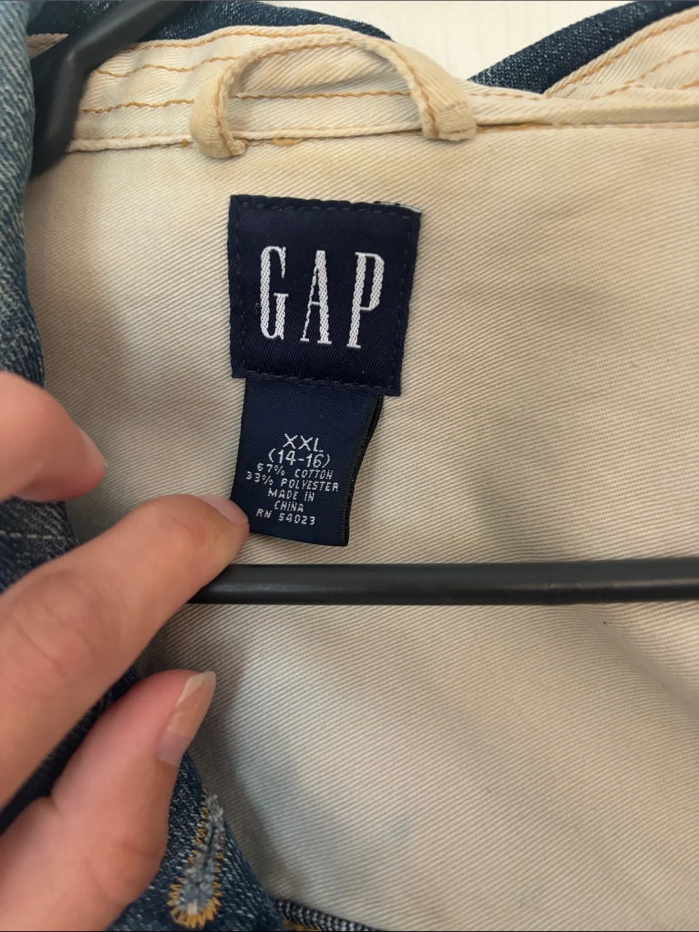 GAP Indigo Blue Denim Jacket with Contrast Stitching